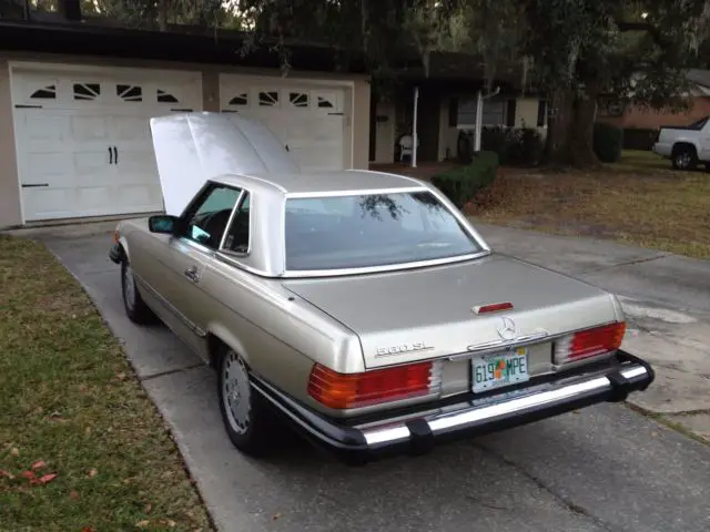 classic/antique mercedes benz 560sl 2 seat roadster conv. - removable hardtop
