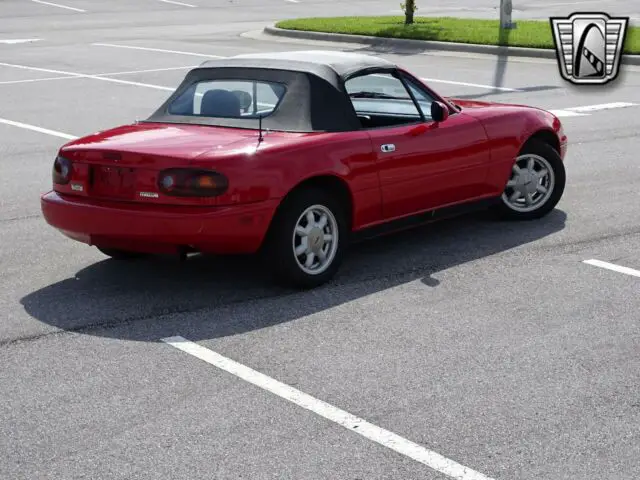 classic red 1991 mazda mx-5 miata 4 cylinder engine 1.6l/98 5 speed manual avai