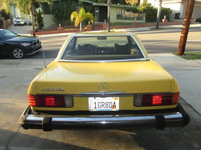 1978 mercedes benz 450sl yellow r107 hardtop convertible
