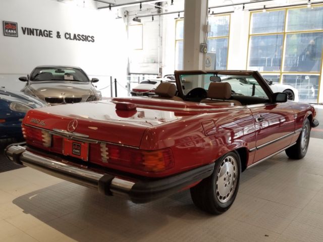 1987 mercedes-benz 560-class 560sl 104,365 miles red convertible v8 5.6l a