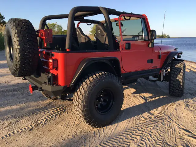 1989 custom jeep wrangler laredo sport utility 2-door 4.2l *super low miles*