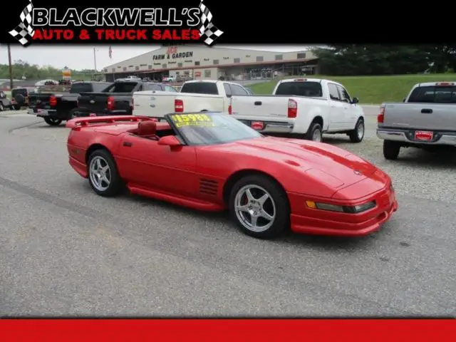 1992 chevrolet corvette 2dr convertible 24223 miles red 8 cylinder engine selec