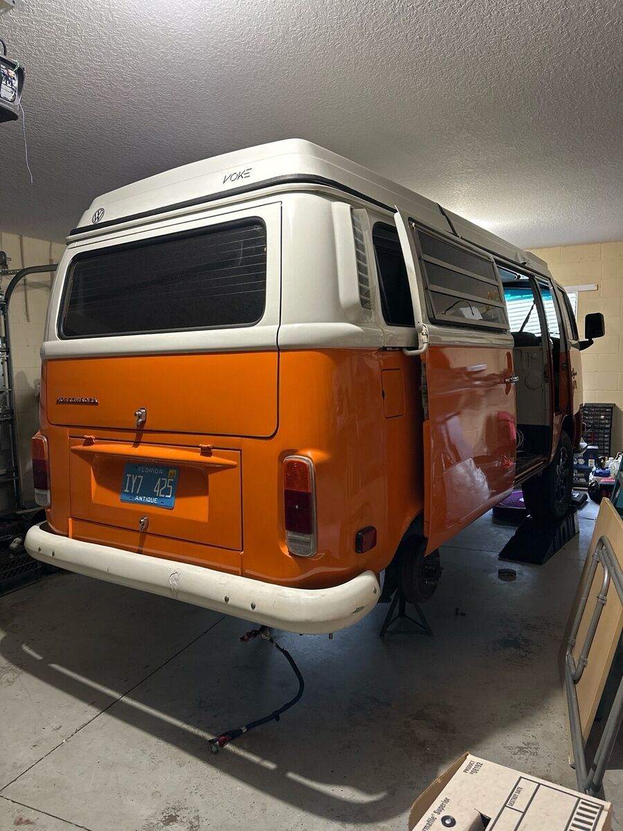 1972 volkswagen type 2 van orange rwd manual