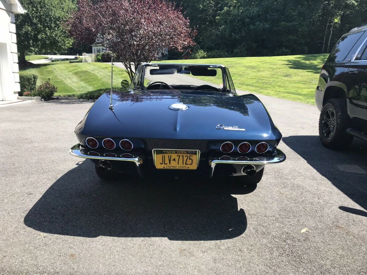 1964 chevrolet corvette convertible blue rwd manual base
