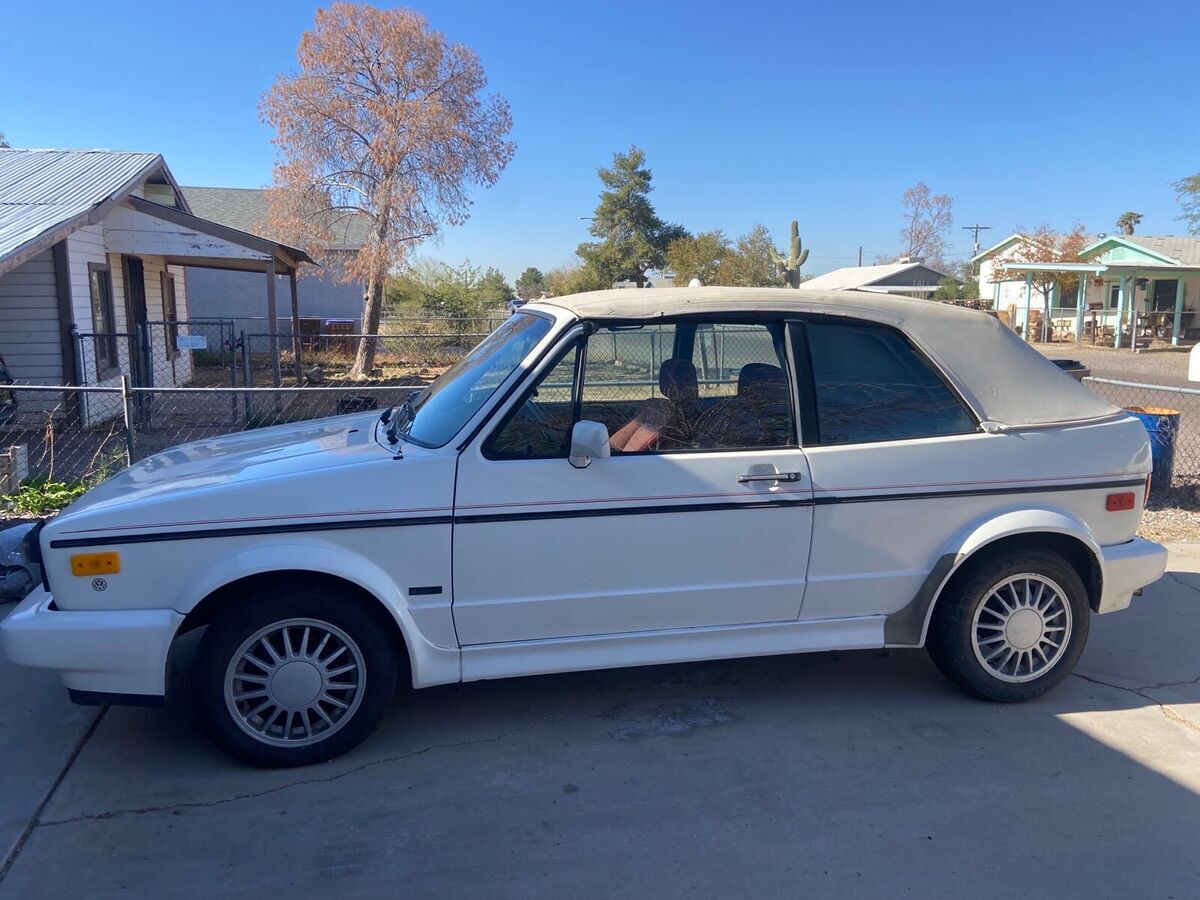1989 volkswagen cabriolet white fwd manual