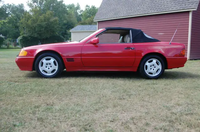 no reserve 1992 mercedes-benz sl-300 2 top roadster, 140k, leather, runs great