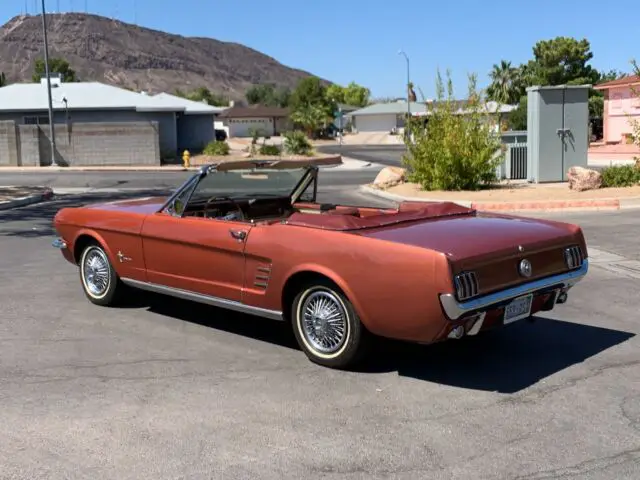 no reserve 1966 ford mustang convertible emberglo color pony interior turn key