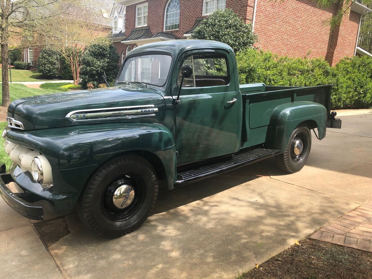 1951 ford f pickup green fwd manual 3/4 ton