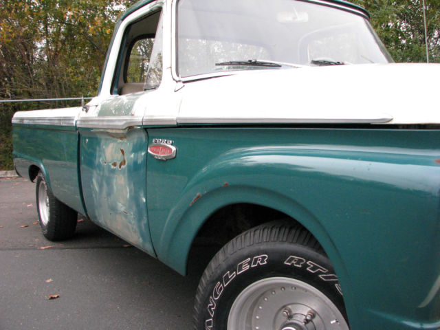 1966 ford f100 custom - retro "derelict" look; fun driver, ready for cruising!