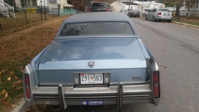1982 cadillac deville sedan v8 blue classic caddy engine runs drives, needs work