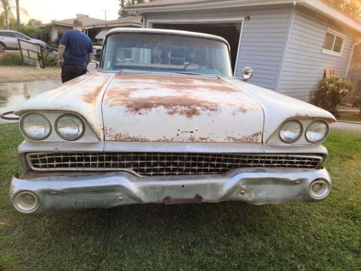 1959 ford ranchero white fwd automatic