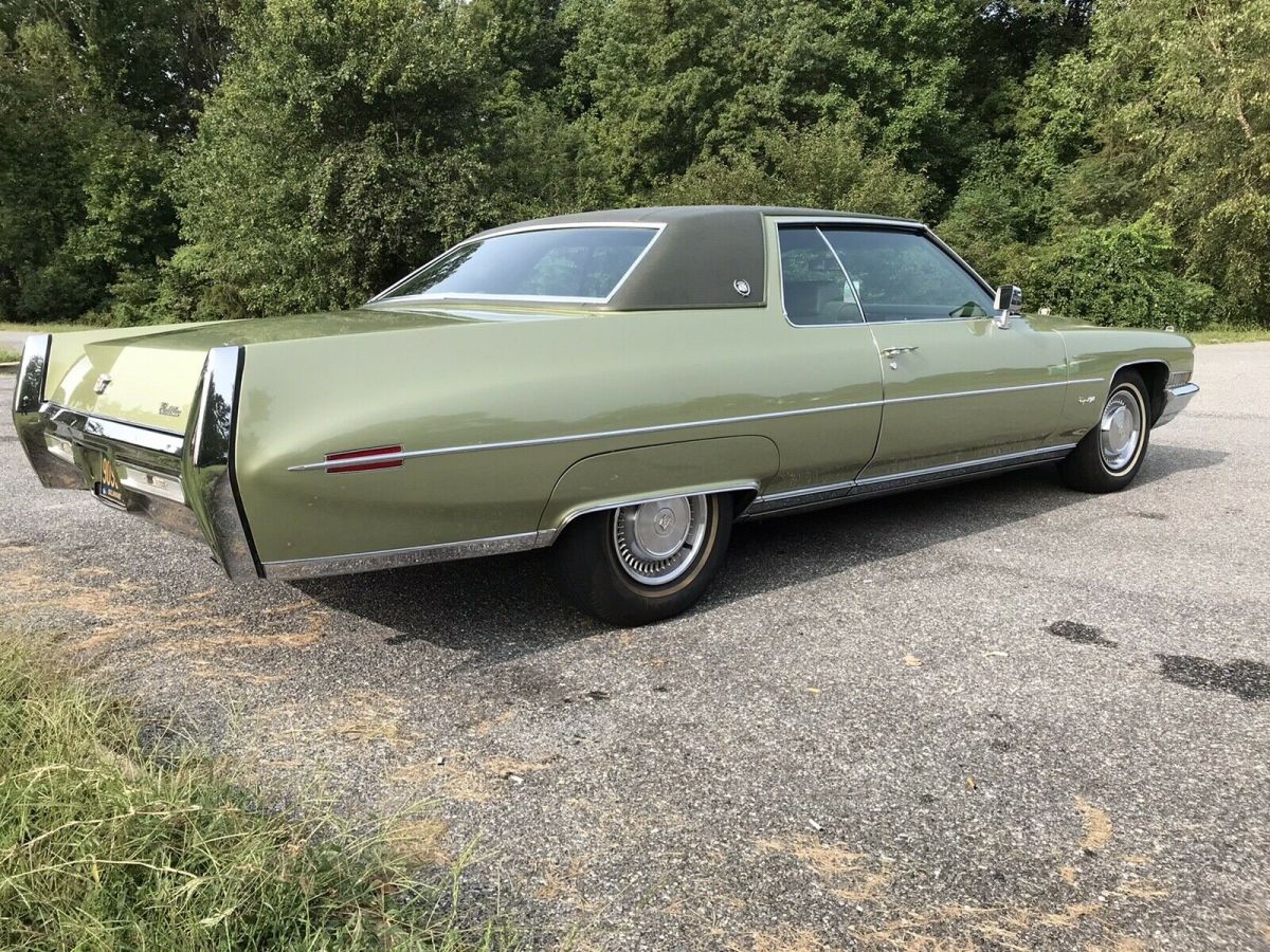 1971 cadillac deville coupe coupe green rwd automatic deville