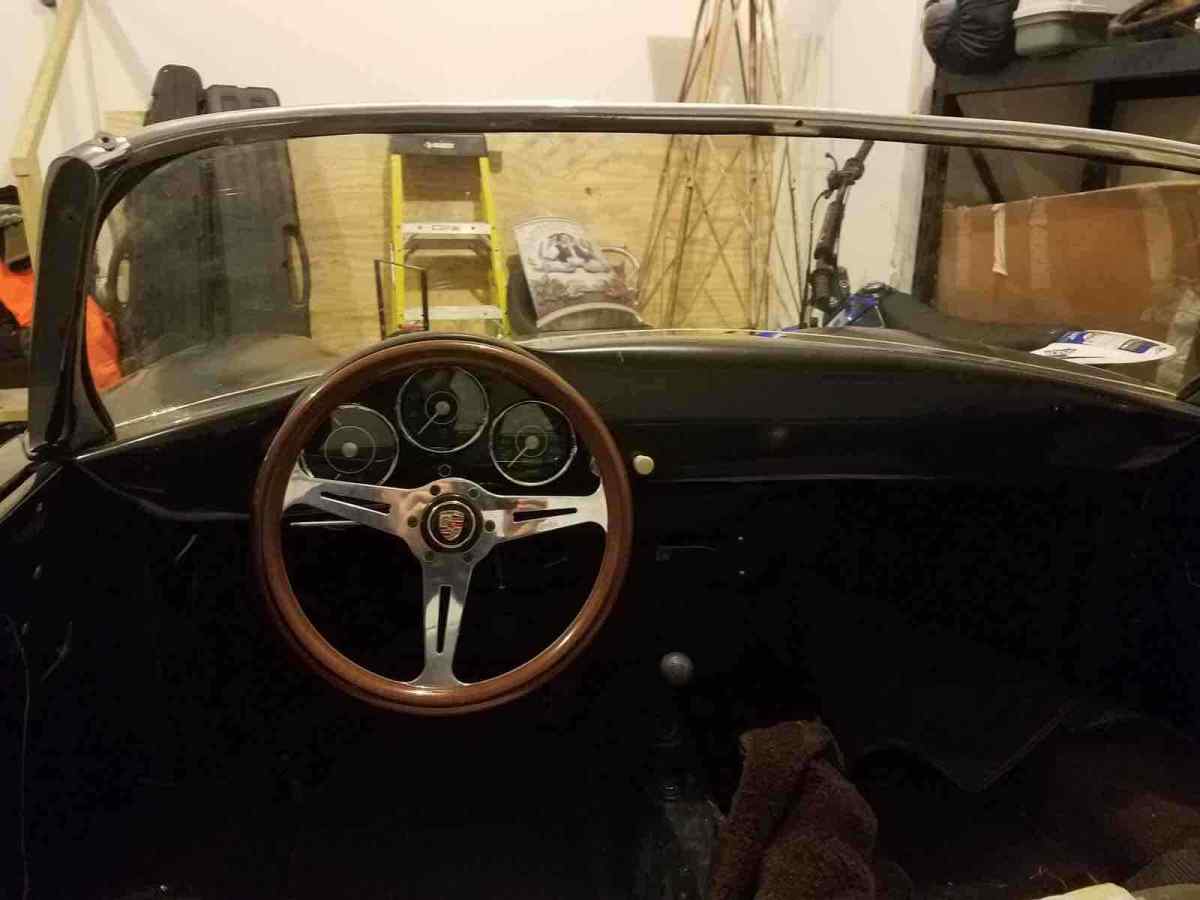 1956 porsche 356 black rwd manual