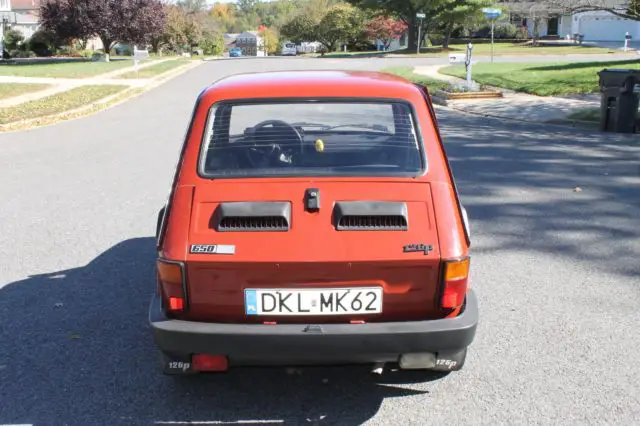 fiat 126 1989, brick red, black leather interior, in chantilly, va from poland