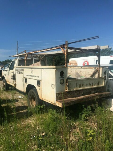1990 f350 cab & chassis with work bed 5 spd idi diesel