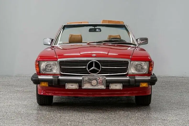 1985 mercedes-benz 380 sl 91699 miles red roadster 3.8l v8 3-spd auto w/od