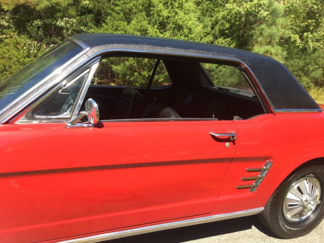 1966 candy apple red ford mustang coupe