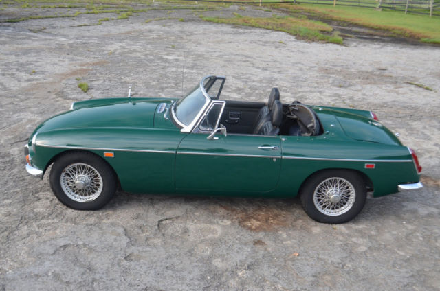 one owner one year only high back seats chrome bumper british racing green mgb