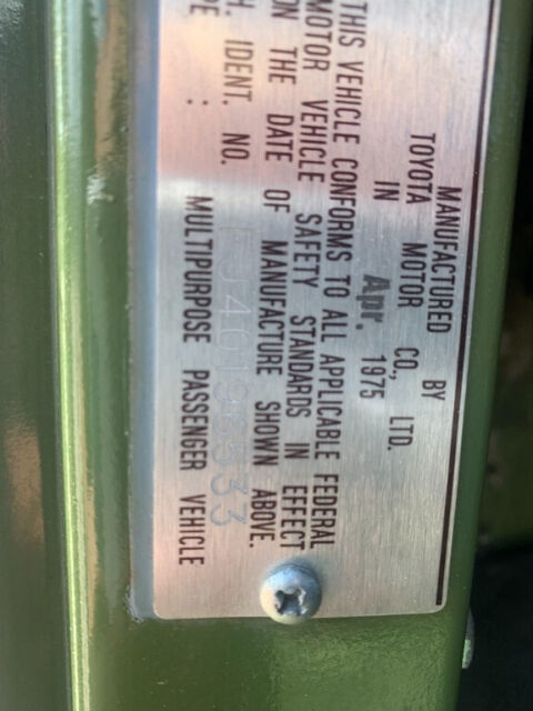 1975 toyota fj40 land cruiser 4x4 6 cylinder engine 4 sp manual