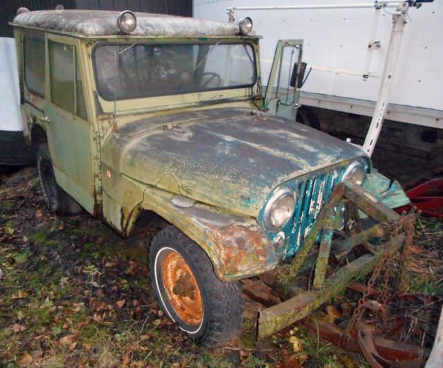 1961 jeep cj ex-mail delivery vehicle hardtop with 6 foot plow, lowered price!