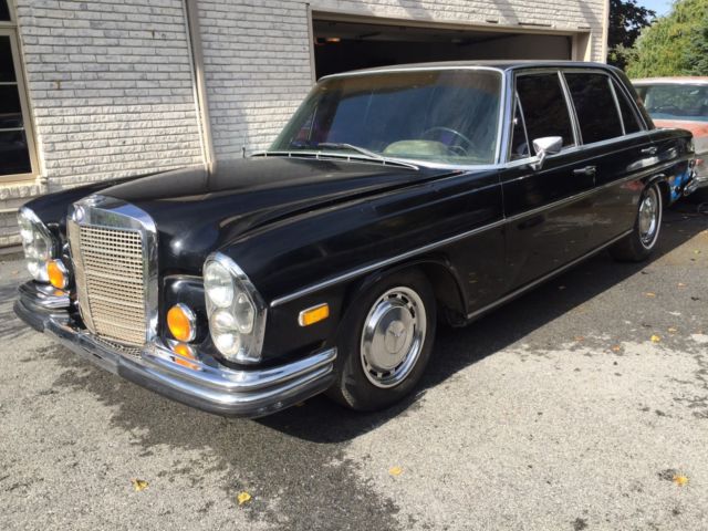 1971 mercedes 300sel w109 4.5 black/cognac leather rare no reserve