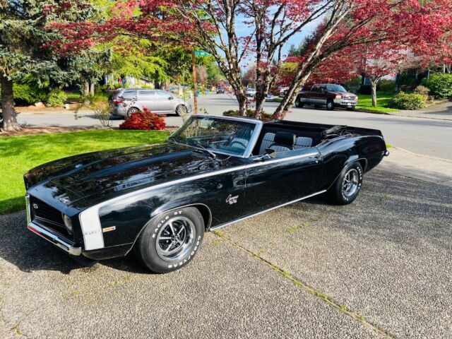 1969 chevrolet camaro convertible black rwd automatic