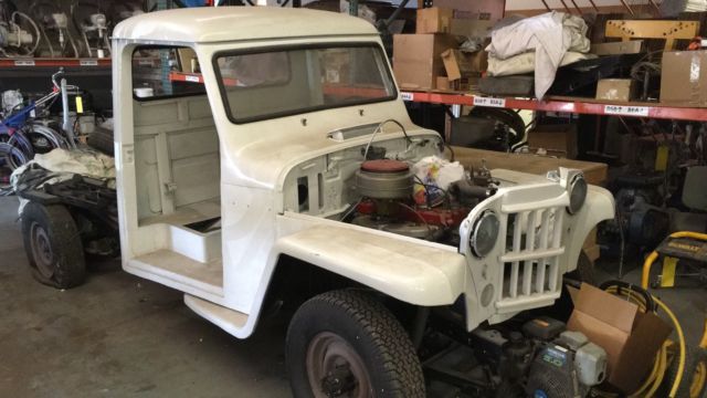 1959 willys 1-ton pickup truck with plow partially renovated complete project