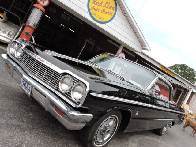 1964 black 409 / 425 hp super car!number matching documented gm window sticker