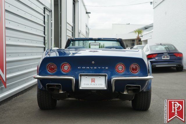 1972 chevrolet corvette stingray convertible, targa blue metallic