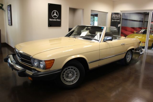 used 1983 mercedes-benz 380 sl yellow convertible 2-dr 3.8l v8 automatic