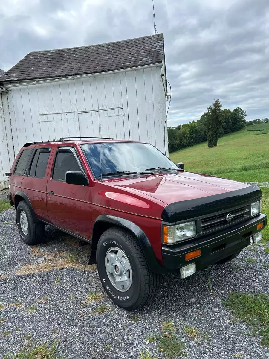 1991 nissan pathfinder suv red xe