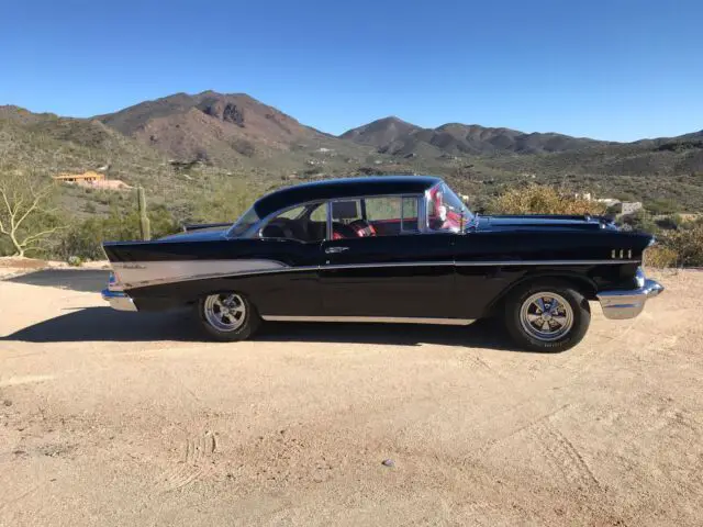 1957 chevrolet 150 bel air trim in cave creek, az, black ext, black and red int
