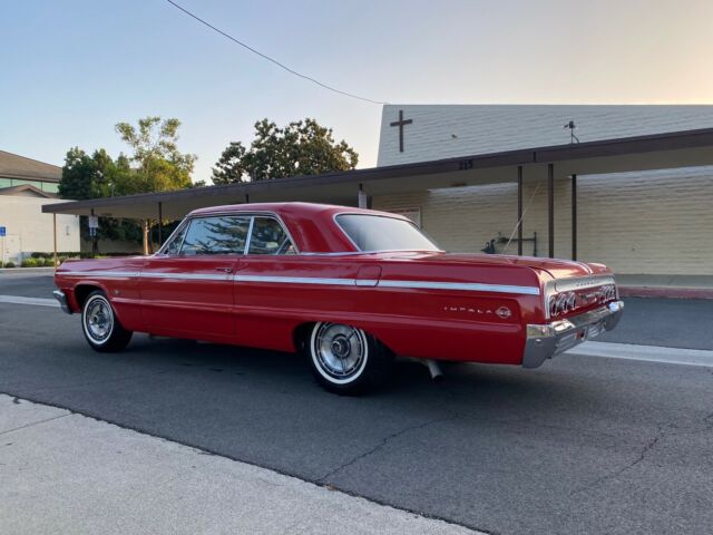 1964 chevrolet impala coupe red rwd manual super sport