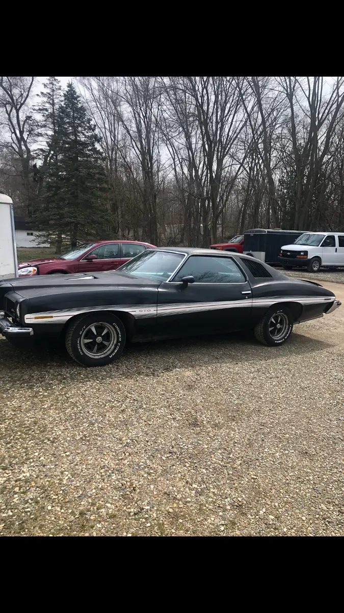 1973 pontiac gto 455 triple black car phs documents