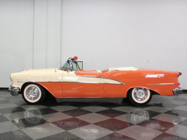 1955 oldsmobile 98 starfire 45993 miles coral convertible 324 rocket v8 4 speed