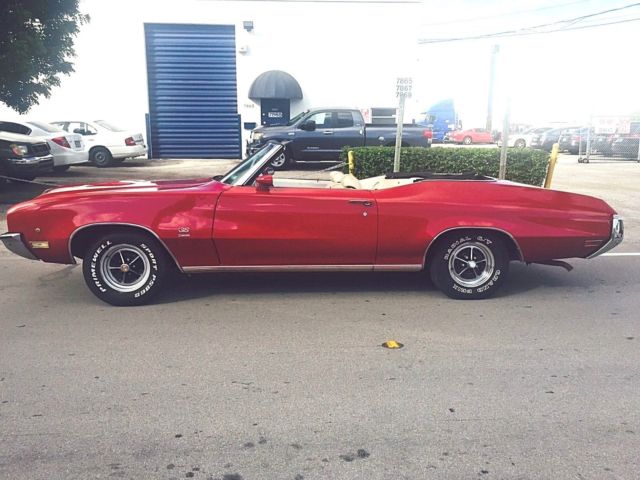 1971 buick gs 350 convertible #'s matching code 75 fire red runs great!