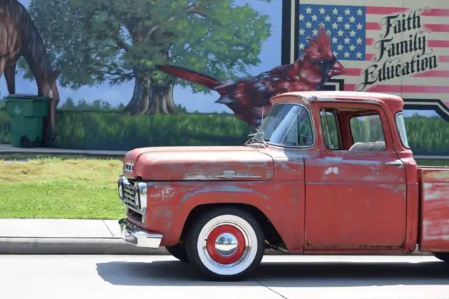 1959 ford f100 rat rod "red headed step child"