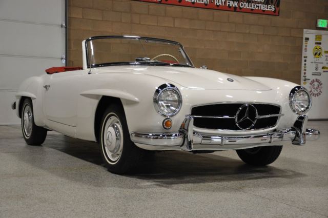 1956 mercedes-benz 190 sl - beautifully restored classic - ivory & red showpiece