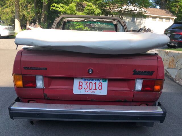 1982 volkswagen rabbit convertible red fwd manual deluxe