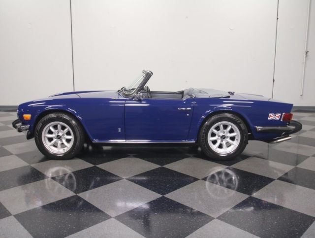 1976 triumph tr6 43108 miles blue convertible 2.5 liter i6 4-speed w/ od