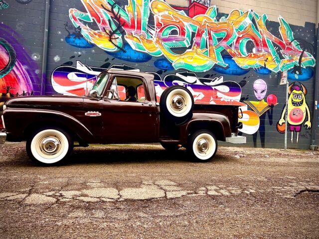 1965 ford f100 pickup brown rwd manual step side