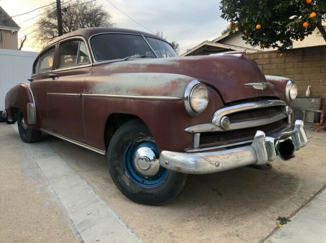 1949 chevy fleetline 4 door patina barn find rat rod 49 50