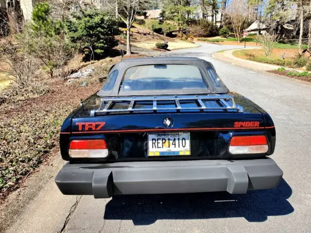 1980 triumph tr 7 convertible black rwd manual black