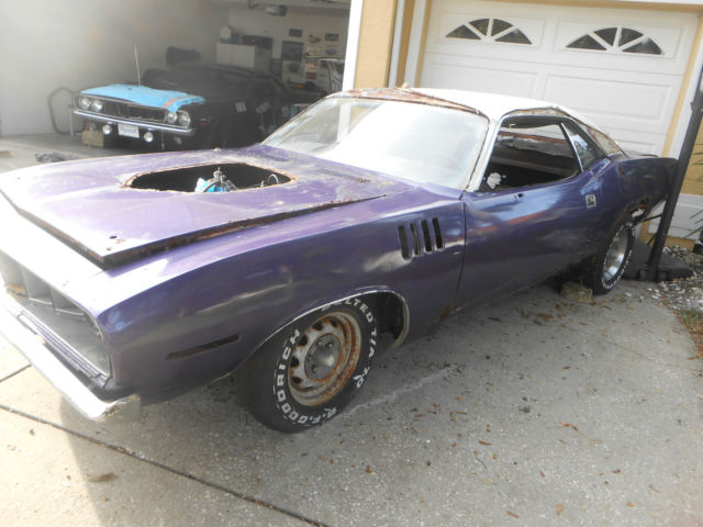 1971 plymouth cuda fact 340 numbers matching shaker very rare find