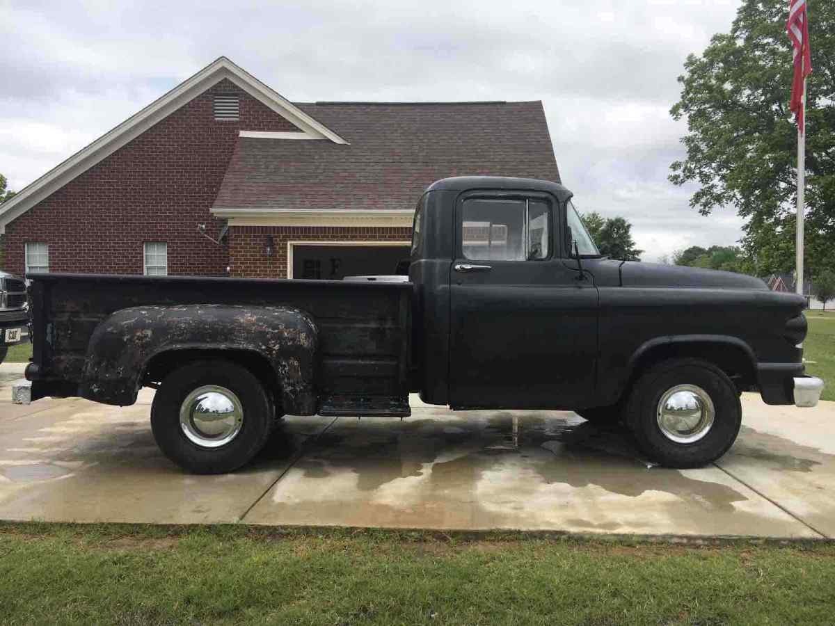 1960 dodge d100 pickup black rwd manual