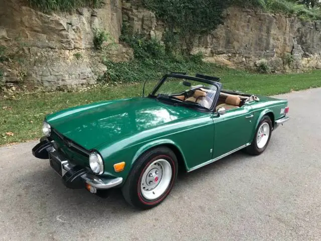 tr-6 just tuned runs great! older restoration solid car free shipping! offer!