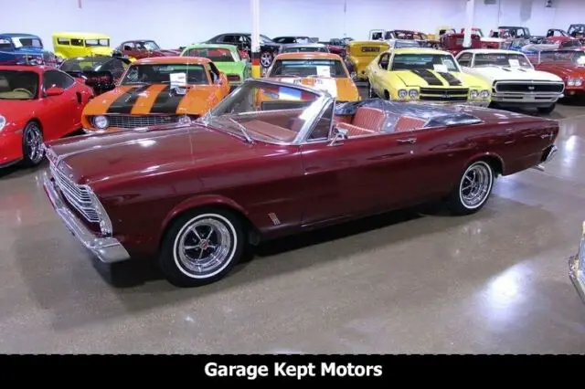 1966 ford galaxie 500 convertible vintage burgundy convertible 390 v8 111142 mil