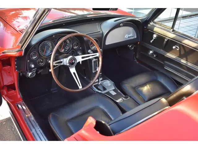 1965 chevrolet corvette, red/black leather, 4 speed, air conditioning!