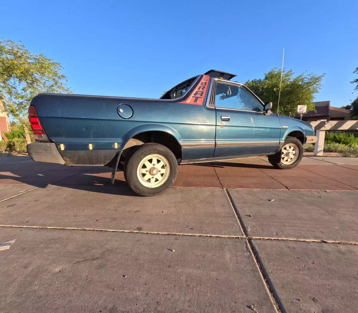 1986 subaru brat pickup blue gl