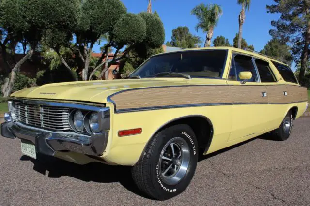1973 matador stationwagon v8 original sunflower yellow- rare amc look!!